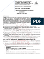Directiva 001-2021 - Propuesta de Titulacion Por Experiencia Profesional