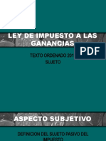 Ley Impuesto A Las Ganancias - Sujeto