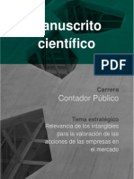 Relevancia de Los Intangibles para La Valoración de Las Acciones de Las Empresas en El Mercado