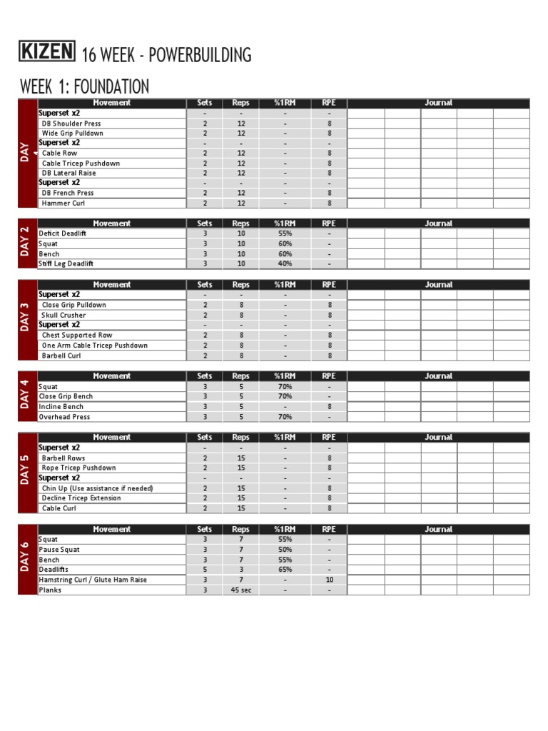 Ben Pollack 12 Week Powerbuilding Program Pdf