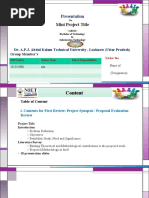 Mini Project Presentation PPT For First Presentation
