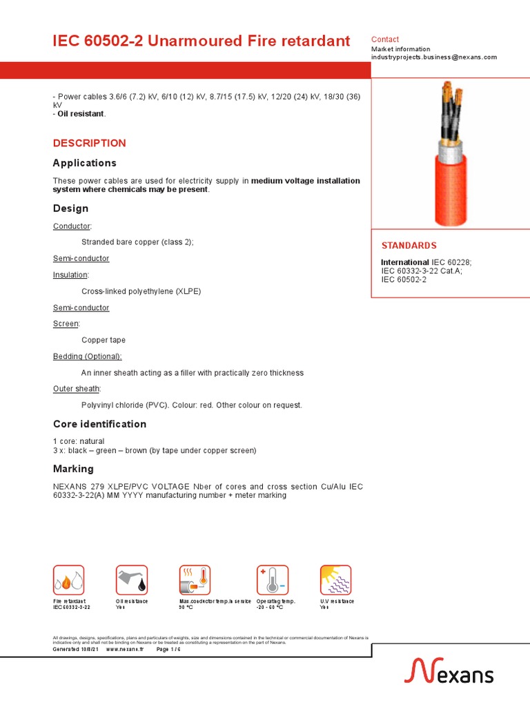 Nexans 7264 | PDF | Insulator (Electricity) | Electrical Engineering