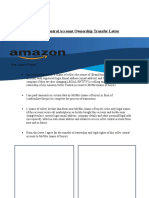 Amazon Seller Central Account Ownership Transfer Letter
