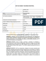 Reglamento de Higiene y Seguridad Industrial Telecomunicaciones 2019