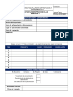 Evaluaciòn o Entrenamiento PROYECTAR