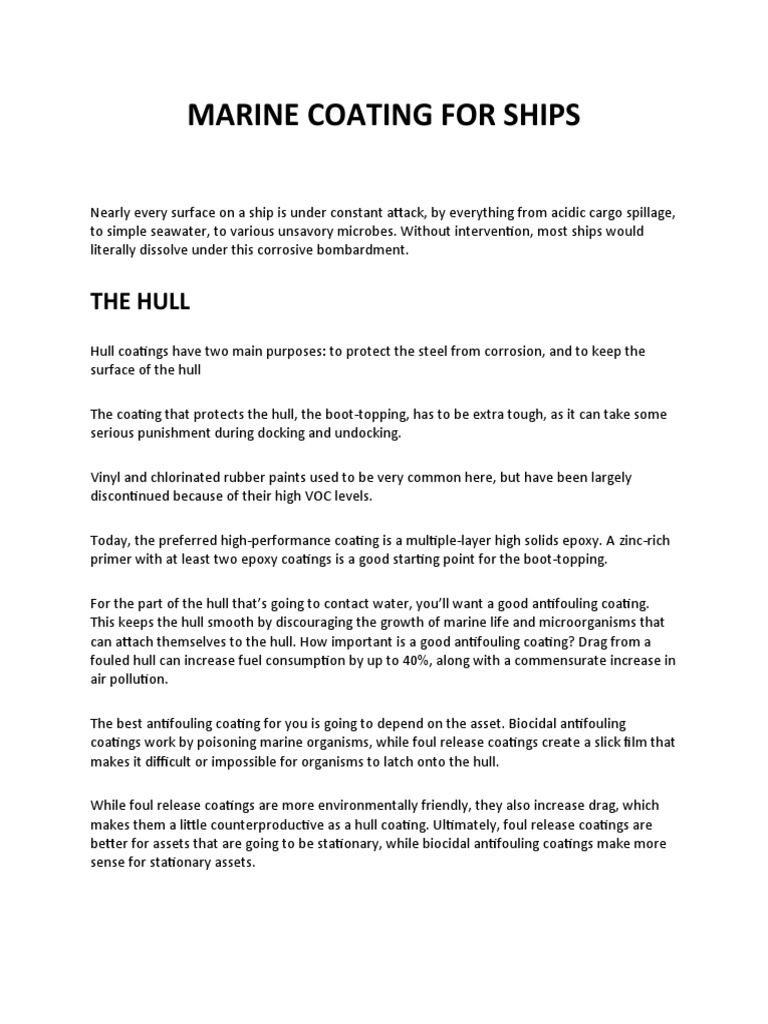 Protecting Ships from Corrosion A Guide to Effective Marine Coating