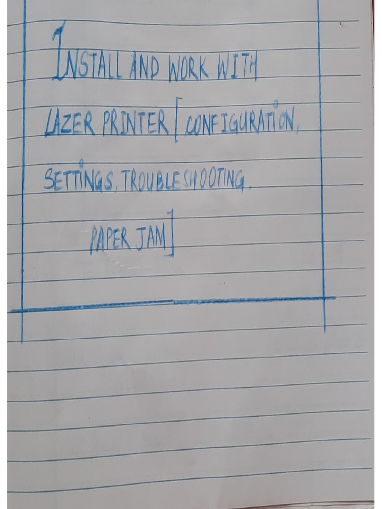 Install and Work With Laser Printer | PDF