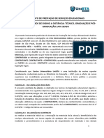 Contrato de Prestação de Serviços Educacionais Cursos Modalidade de Ensino A Distância: Técnico, Graduação E Pós-Graduação Latu Sensu