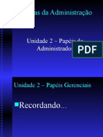 Unidade 2 - Papeis Do Administrador