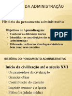 Unidade 3a - História Do Pensamento Administrativo