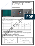 Cours - Physique - Tension Alternative, Tension Alternative Sinusoïdale, Courant de Secteur, Transformateur, Redressement - 2ème Sciences (2017-2018) MR Sahbani Mohamed Ali (1) - Password - Removed