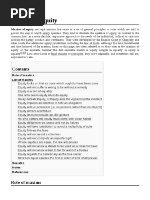 Maxims of Equity