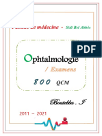 Ophtalmologie QCM Classées Par Examens