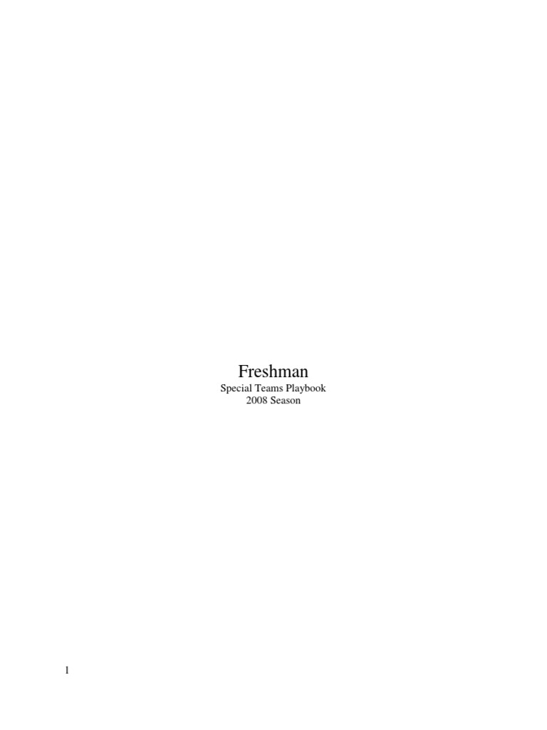 Special Teams Playbook Pdf National Football League Playoffs Team