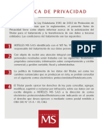 AVISO de Privacidad