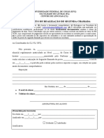 Solicitação de segunda chamada na UFG