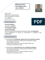 Curriculum Vitae Carlos Huaman Ochoa CEL: 913095487: Datos Personales