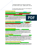 Las 10 Estrategias de Manipulación Mediática de Los Medios de Comunicación