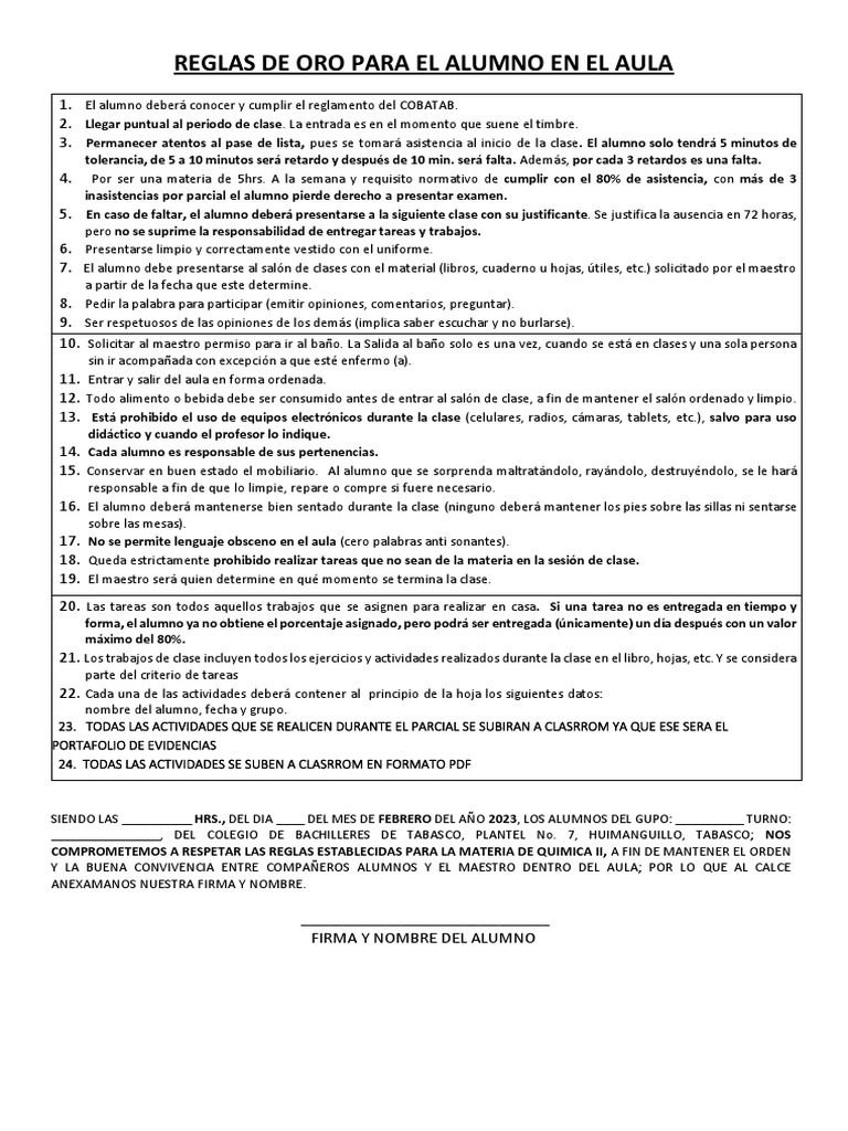 Reglas de Oro Quimica 2 PDF