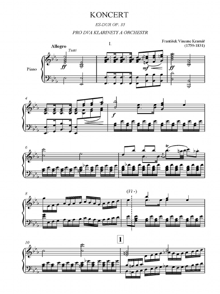Krommer Concerto For 2 Op 35 Klavier PDF