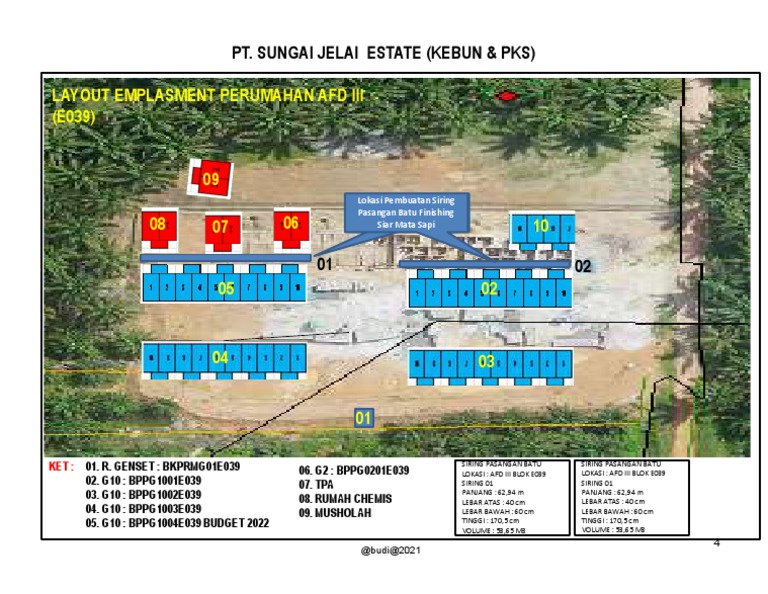 Layout Emplasment AFD III PT Sungai Jelai | PDF
