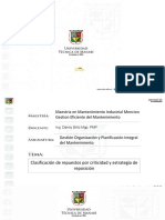 Taller Clasificación de Repuestos Por Criticidad y Estrategia de Reposición.