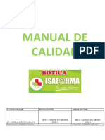 Manual de Calidad botica Isaf@rma