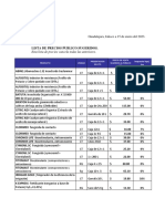 Lista de Precios Enero 2023