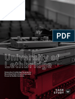 University of Lethbridge Case - Study