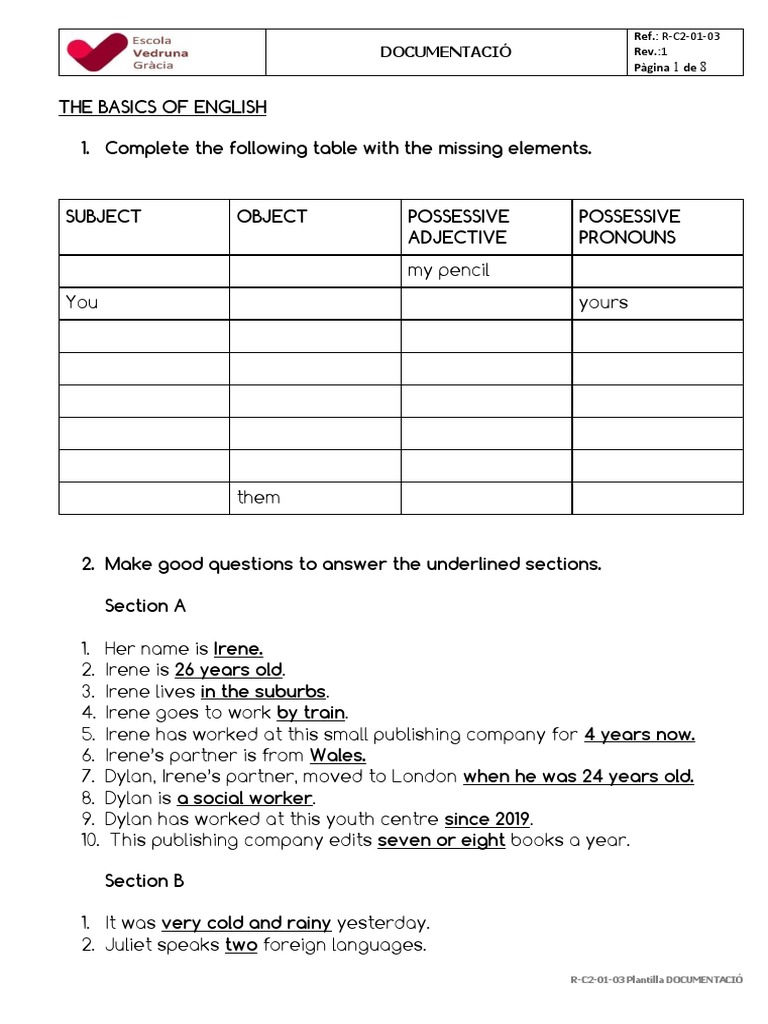 The basics of english a guide to grammar tenses and other key