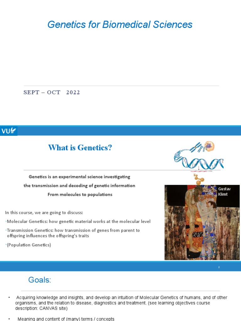 1 Genetics BMS Introduction+2022 ET | Download Free PDF | Genetics | Gene