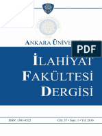 Ankara Üniversitesi Ilahiyat Fakültesi Dergisi