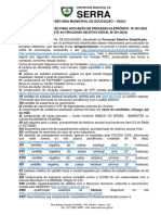 Edital #001 - 2023 - Convocação para Autuação de Processo Eletrônico - Educação Especial - DM