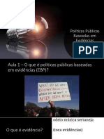 Políticas Públicas Baseadas em Evidências