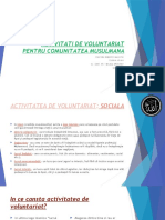 Activitati de Voluntariat Pentru Comunitatea Musulmana