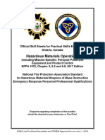 HazMat Operations (NFPA 1072-2017) - OfMEM Skill Sheets Booklet - FINAL June 1 2019