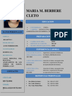 Maria M CV PDF
