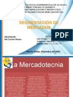 Diapositivas SEGMENTACIÓN DE MERCADOS