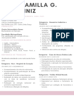 Camilla G. Diniz - Nutricionista com experiência em hospitais, casas de idosos e home care