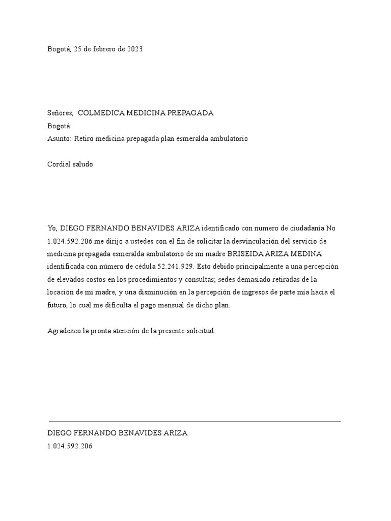 Carta Prepagada | PDF