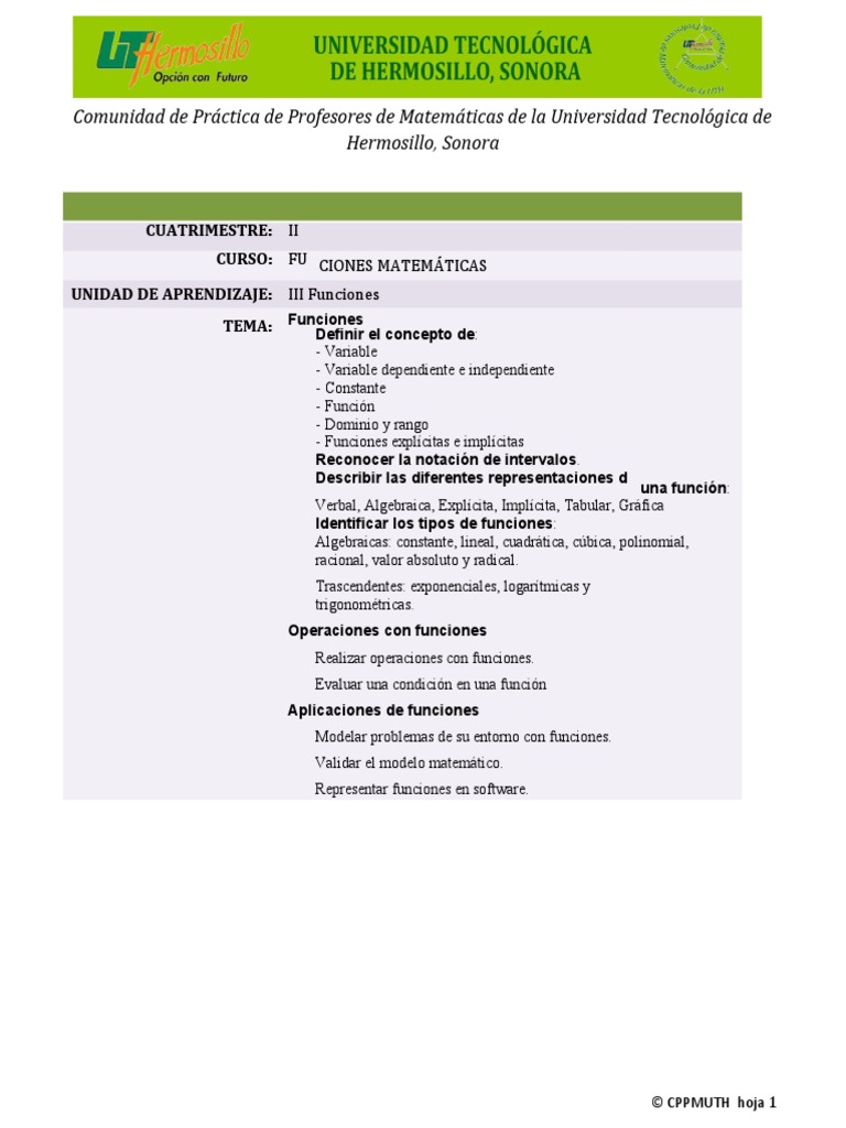 Act 3 1algebra | PDF | Función (Matemáticas) | Análisis matemático
