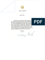 2021 Letter From Jimmy Carter
