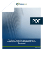 Principes D'adaptation Aux Changements Climatiques Et D'atténuation de Leurs Effets - Guide Public