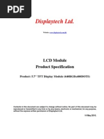 Displaytech LTD.: LCD Module Product Specification