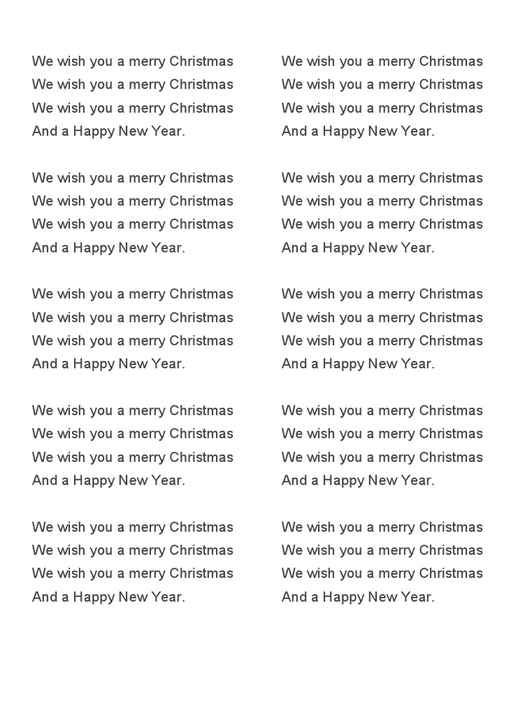 we wish you a merry christmas | pdf | religion & spirituality