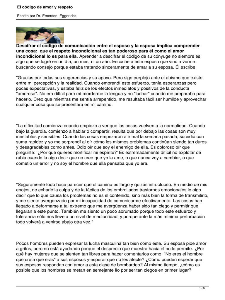 Amor y respeto en el matrimonio | PDF | Amor | Jesús