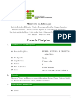 Álgebra Vetorial e Geometria Analítica no IFPB