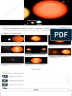 Betelgeuse y El Sol - Búsqueda de Google