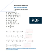 Inecuaciones de Primer Grado