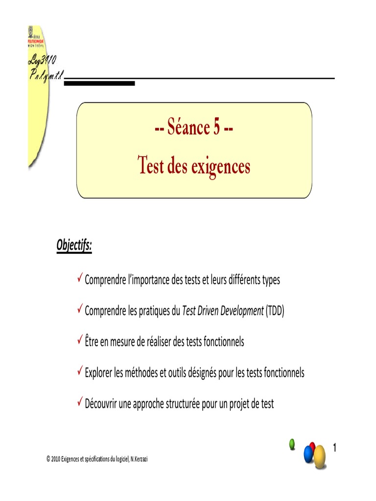 Seance5 Log3410 | PDF | Test de logiciel | Test-Driven Development
